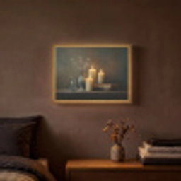 Kaarsen - Stilleven - Rustiek - Boeken Light Box met batterij (Wandlamp) middel -sfeer4