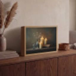 Kaarsen - Stilleven - Rustiek - Boeken Light Box met batterij (Wandlamp) middel -sfeer2