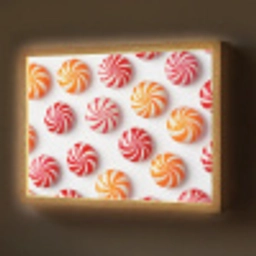 Snoep - Patroon - Rood - Oranje Light Box met batterij (Wandlamp) middel -z3d_website