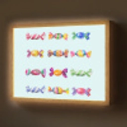 Snoepjes - Realistisch - Kleurrijk Light Box met batterij (Wandlamp) middel -z3d_website
