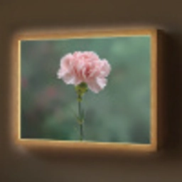 Anjer - Roze - Bloemblaadjes Light Box met batterij (Wandlamp) middel -z3d_website