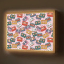 Cassette - Patroon - Roze Light Box met batterij (Wandlamp) middel 907 -z3d_website