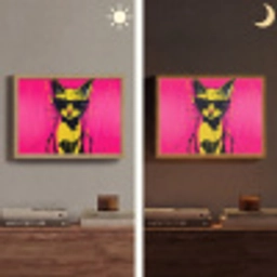 Kat - Art - Zonnebril - Roze Light Box met batterij (Wandlamp) middel -sfeer3