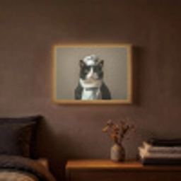Kat - Kokskleding - Zwart - Wit Light Box met batterij (Wandlamp) middel -sfeer4