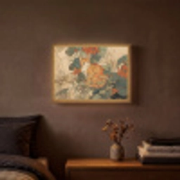 Kat - Sierlijk - Bloemen Light Box met batterij (Wandlamp) middel -sfeer4