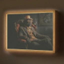 Kat - Pak - Oranje - Sigaar Light Box met batterij (Wandlamp) middel -z3d_website