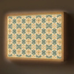 Keramiek - Verweerd - Kleurrijk Light Box met batterij (Wandlamp) middel 907 -z3d_website