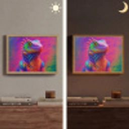 Kameleon - Dieren - Neon - Kleur Light Box met batterij (Wandlamp) middel -sfeer3