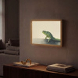 Kameleon - Groen - Minimalistisch Light Box met batterij (Wandlamp) middel -sfeer1