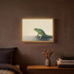 Kameleon - Groen - Minimalistisch Light Box met batterij (Wandlamp) middel -sfeer4