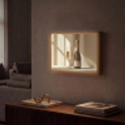 Champagne - Beige - Schaduw - Bubbels Light Box met batterij (Wandlamp) middel -sfeer1