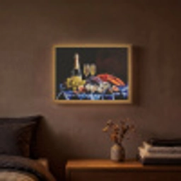 Champagne - Luxe - Oesters Light Box met batterij (Wandlamp) middel -sfeer4
