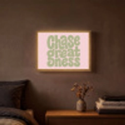 Chase greatness - Groen - Roze - Retro Light Box met batterij (Wandlamp) middel -sfeer4