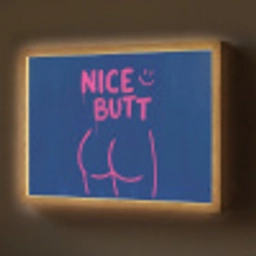 Brutaal - Grappig - Blauw Light Box met batterij (Wandlamp) middel -z3d_website