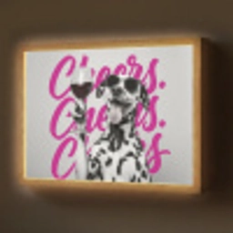 Cheers - Hond - Roze - Wijn Light Box met batterij (Wandlamp) middel -z3d_website