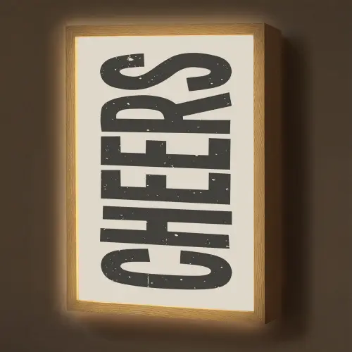 Cheers - Japandi - Zwart - Letters Light Box met batterij (Wandlamp) middel -z3d_website