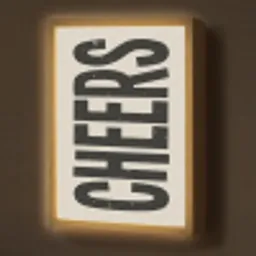 Cheers - Japandi - Zwart - Letters Light Box met batterij (Wandlamp) middel -z3d_website