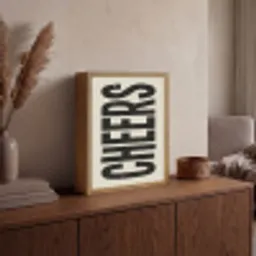 Cheers - Japandi - Zwart - Letters Light Box met batterij (Wandlamp) middel -sfeer2