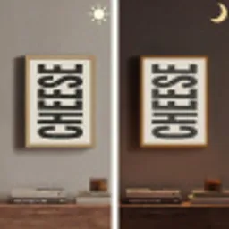 Kaas - Decoratie - Beige - Cheese Light Box met batterij (Wandlamp) middel -sfeer3