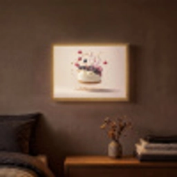Cheesecake - Eten - Roze - Taart Light Box met batterij (Wandlamp) middel -sfeer4