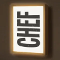 Chef - Japandi - Decoratie - Vintage Light Box met batterij (Wandlamp) middel -z3d_website