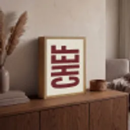 Chef - Rood - Japandi - Vintage Light Box met batterij (Wandlamp) middel -sfeer2