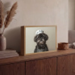 Kokskleding - Zwart - Hondje Light Box met batterij (Wandlamp) middel -sfeer2
