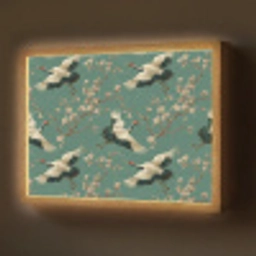 Kersenbloesem - Kraamvogels - Groen Light Box met batterij (Wandlamp) middel 907 -z3d_website