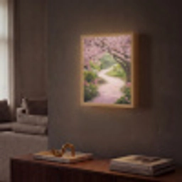 Kersenbloesem - Natuur - Sakura - Pad - Japanse tuin Light Box met batterij (Wandlamp) middel -sfeer1
