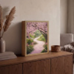 Kersenbloesem - Natuur - Sakura - Pad - Japanse tuin Light Box met batterij (Wandlamp) middel -sfeer2