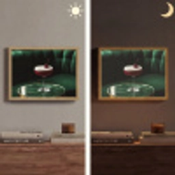 Kers - Cocktail - Rood - Marmer Light Box met batterij (Wandlamp) middel -sfeer3
