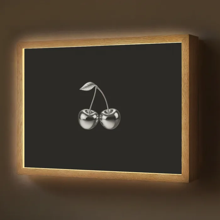Kers - Luxueus - Metallic Light Box met batterij (Wandlamp) middel -z3d_website