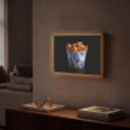 Kip - Bucket - Delfts blauw - Lekker Light Box met batterij (Wandlamp) middel -sfeer1