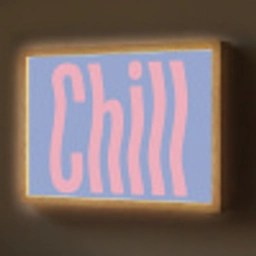 Chill - Roze - Blauw - Golvend Light Box met batterij (Wandlamp) middel -z3d_website