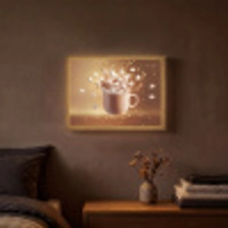 Chocomelk - Drinken - Warm - Bruin Light Box met batterij (Wandlamp) middel -sfeer4
