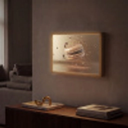 Chocolade - Macarons - Eten - Snoep Light Box met batterij (Wandlamp) middel -sfeer1