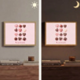 Chocolaatjes - Hartvormig - Liefste Light Box met batterij (Wandlamp) middel -sfeer3