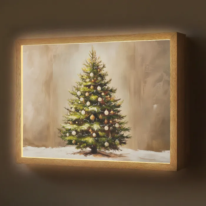 Kerst - Sfeer - Groen Light Box met batterij (Wandlamp) middel -z3d_website