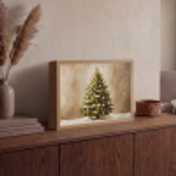 Kerst - Sfeer - Groen Light Box met batterij (Wandlamp) middel -sfeer2