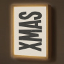 Kerst - Christmas - Japandi - Beige Light Box met batterij (Wandlamp) middel -z3d_website