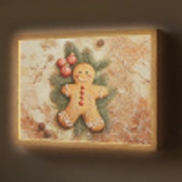 Kerstmis - Koekje - Poppetje - Speculaas Light Box met batterij (Wandlamp) middel -z3d_website