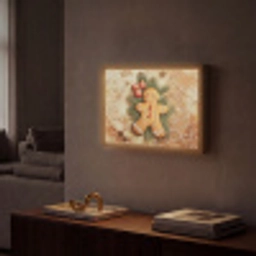 Kerstmis - Koekje - Poppetje - Speculaas Light Box met batterij (Wandlamp) middel -sfeer1