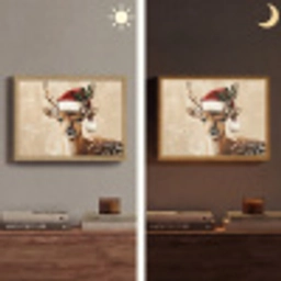 Kerst - Hert - Gewei - Rood Light Box met batterij (Wandlamp) middel -sfeer3