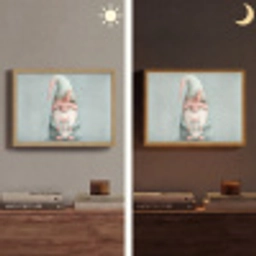 Kerstgnome - Cadeau - Groen Light Box met batterij (Wandlamp) middel -sfeer3