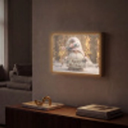 Kerst - Gnome - Bord - Kleurrijk Light Box met batterij (Wandlamp) middel -sfeer1