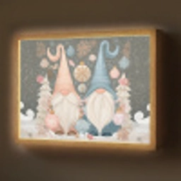 Kerst - Gnomen - Pastel Light Box met batterij (Wandlamp) middel -z3d_website