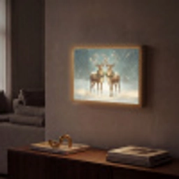 Kerstmagie - Winterwoud - Rendier Light Box met batterij (Wandlamp) middel -sfeer1