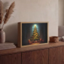 Kerstboom - Cadeau - Kerst - Winter Light Box met batterij (Wandlamp) middel -sfeer2