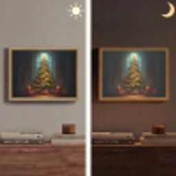 Kerstboom - Cadeau - Kerst - Winter Light Box met batterij (Wandlamp) middel -sfeer3
