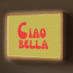 Ciao bella - Rood - Groen - Stippen Light Box met batterij (Wandlamp) middel -z3d_website